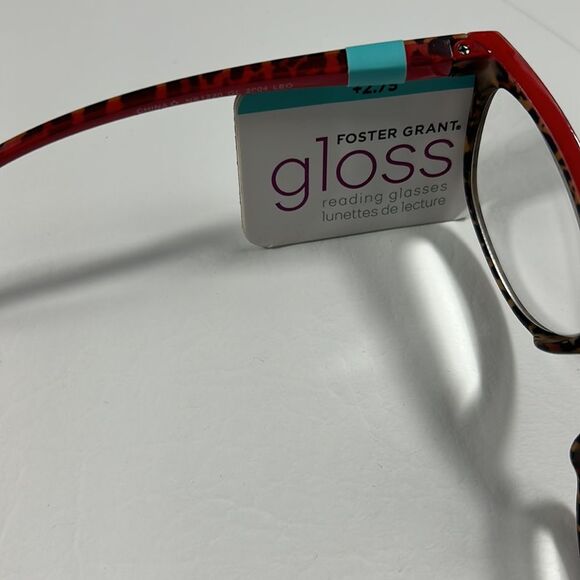 Foster Grant - Red and Chetah Print Reading Glasses - 2.75 - Picture 3 of 4